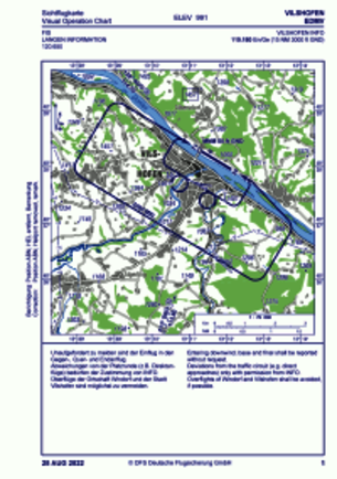 Sichtflugkarte Flugplatz Vilshofen